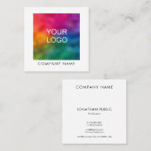 Bedrijfs Logo Moderne Professionele Sjabloon Vierkante Visitekaartje (Voorkant / Achterkant)