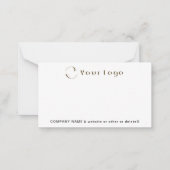 Bedrijfs logo Naam Minimale Bedrijf Witte Douane Notitiekaartje (Voorkant)