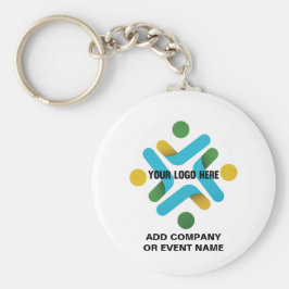 Bedrijfs Logo of BedrijfsGebeurtenis Uw Tekst van Sleutelhanger