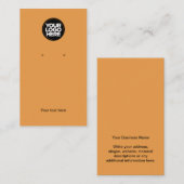 Bedrijfs Logo Oranje Verdien Kaart Visitekaartje (Voorkant / Achterkant)