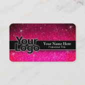 Bedrijfs Logo Professionele Glitter Visitekaartje (Voorkant)