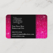 Bedrijfs Logo Professionele Glitter Visitekaartje (Achterkant)