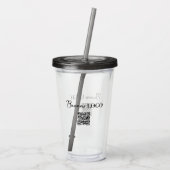 Bedrijfs Logo & QR Code Acryl Drinkbeker (Achterkant)
