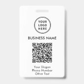 Bedrijfs Logo QR Code Badge (Achterkant)