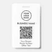 Bedrijfs Logo QR Code Badge (Voorzijde)
