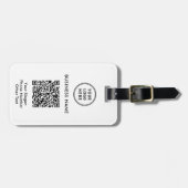 Bedrijfs Logo QR Code Bagagelabel (Voorkant horizontaal)