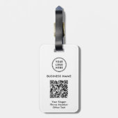 Bedrijfs Logo QR Code Bagagelabel (Achterkant verticaal)