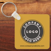 Bedrijfs Logo QR Code en Collectief Personeel van  Sleutelhanger (Voorkant)