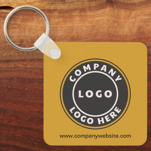 Bedrijfs Logo QR Code en Collectief Personeel van  Sleutelhanger (Voorkant)