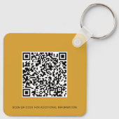 Bedrijfs Logo QR Code en Collectief Personeel van  Sleutelhanger (Achterkant)