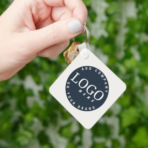 Bedrijfs Logo QR Code Moderne Werknemers Sleutelhanger