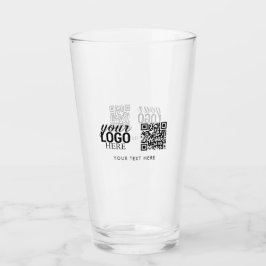 Bedrijfs Logo QR Code & Tekst Klantcadeautjes Glas
