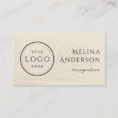 Bedrijfs Logo QR Code Tropisch Palm Visitekaartje (Voorkant)