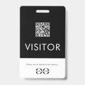 Bedrijfs Logo QR-code Visitor Badge (Voorzijde)