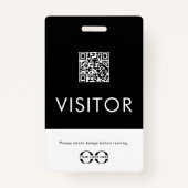 Bedrijfs Logo QR-code Visitor Badge (Voorkant)