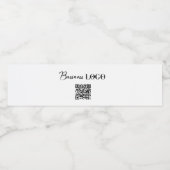 Bedrijfs Logo & QR Code Waterfles Etiket (Enkel label)