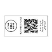 Bedrijfs Logo QR Code Zelfinktende Stempel (Design)