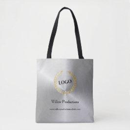Bedrijfs Logo Silver Tote Bag