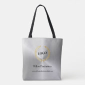 Bedrijfs Logo Silver Tote Bag (Achterkant)