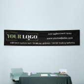 Bedrijfs Logo Sjabloon Aangepast zwart bedrijf Spandoek (Beurs)