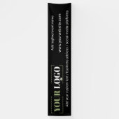 Bedrijfs Logo Sjabloon Aangepast zwart bedrijf Spandoek (Verticaal)