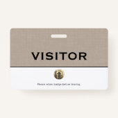 Bedrijfs Logo Visitor Badge (Voorkant)