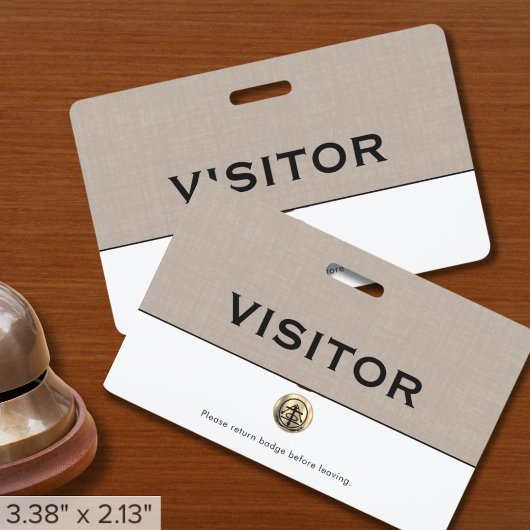Bedrijfs Logo Visitor Badge