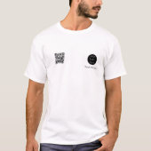 Bedrijfs Logo Website Werknemer Naam QR Code T-shirt (Voorkant)