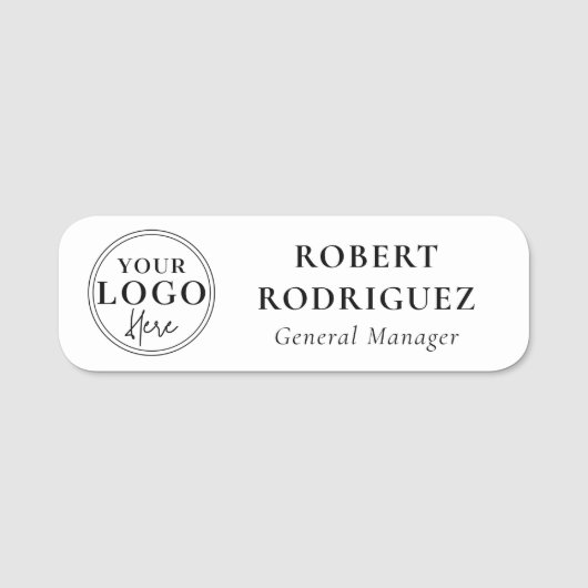 Bedrijfs Magnetisch Logo Naamplaatje (Voorkant)