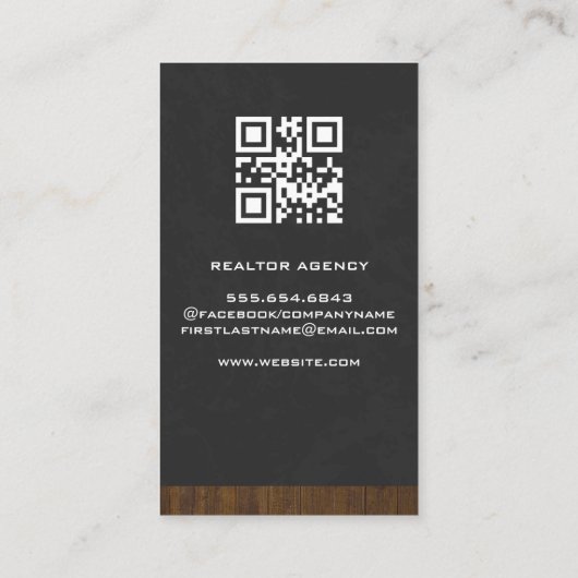 Bedrijfs Man op Telefoon | Onroerend goed Visitekaartje (Achterkant)