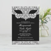 Bedrijfs Masquerade Gala Uitnodiging (Staand voorkant)