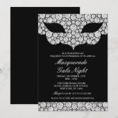 Bedrijfs Masquerade Gala Uitnodiging (Voorkant / Achterkant)