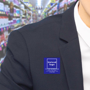 Bedrijfs merk Blauw vierkant Naam Markering Naamplaatje