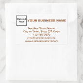 Bedrijfs merk Brown Teksten over wit Rechthoekige Sticker (Tas)