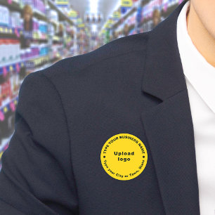 Bedrijfs merk Geel Rond Vorm Naam Markering Naamplaatje