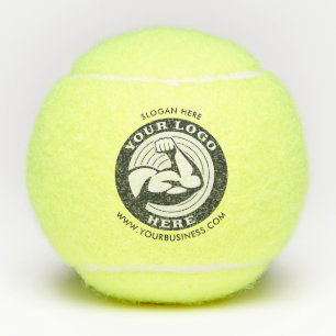 Bedrijfs merk Logo met het Adres van de Website Tennisballen