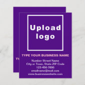 Bedrijfs Merk op Paarse Document Blad (Voorkant / Achterkant)