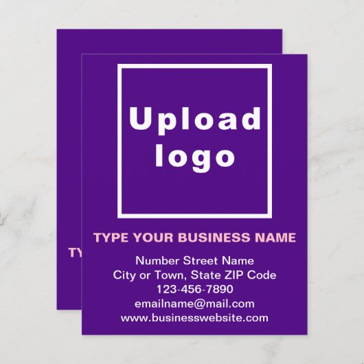 Bedrijfs Merk op Paarse Document Blad (Voorkant / Achterkant)