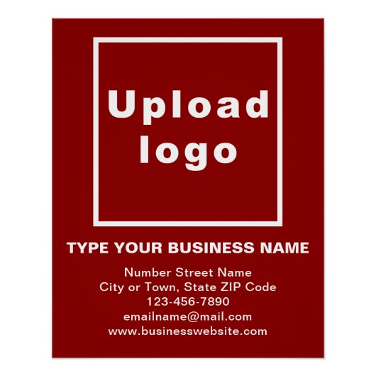 Bedrijfs merk Red Glossy Poster (Voorkant)