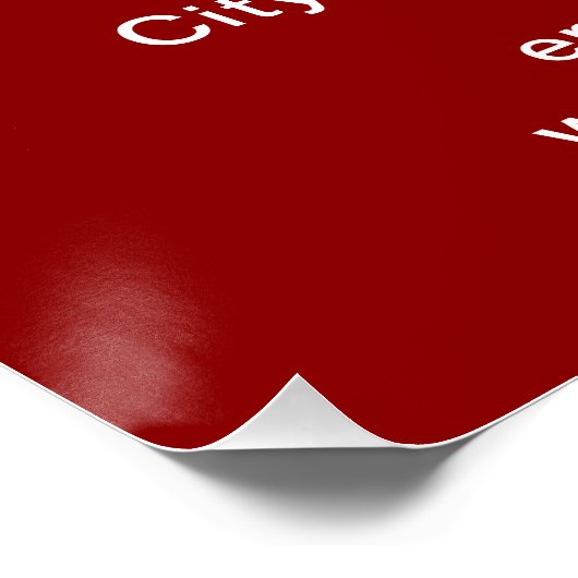 Bedrijfs merk Red Glossy Poster (Hoek)