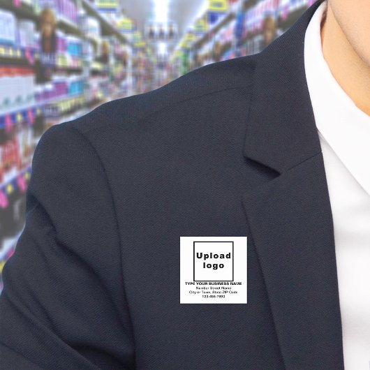 Bedrijfs merk Witte Vierkant Markering Naamplaatje