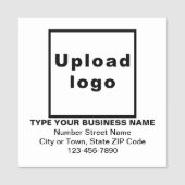 Bedrijfs merk Witte Vierkant Markering Naamplaatje (Voorkant)