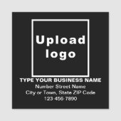 Bedrijfs merk Zwarte Vierkant Markering Naamplaatje (Voorkant)