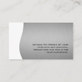 Bedrijfs/Metallic Silver/Gold Monogram Visitekaartje (Achterkant)