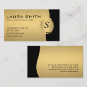 Bedrijfs/Metallic Silver/Gold Monogram Visitekaartje (Voorkant / Achterkant)