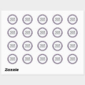 Bedrijfs Moderne Aangepaste Logo en Website Ronde Sticker (Vel)