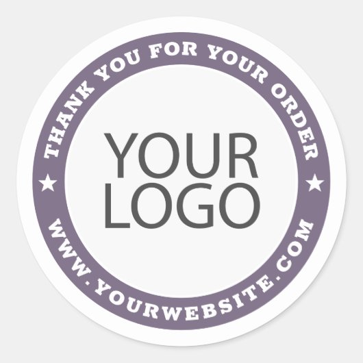 Bedrijfs Moderne Aangepaste Logo en Website Ronde Sticker (Voorkant)