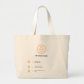 Bedrijfs moderne Logo, contactinfo en QR code Grote Tote Bag (Voorkant)