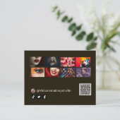 Bedrijfs moderne Make-upstudio &QR code Briefkaart (Staand voorkant)