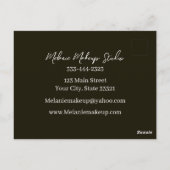 Bedrijfs moderne Make-upstudio &QR code Briefkaart (Achterkant)